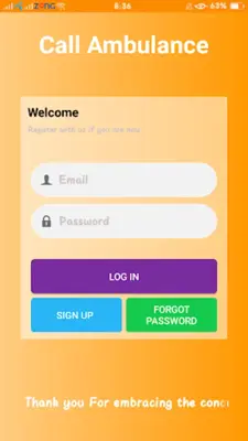 Call Ambulance android App screenshot 1